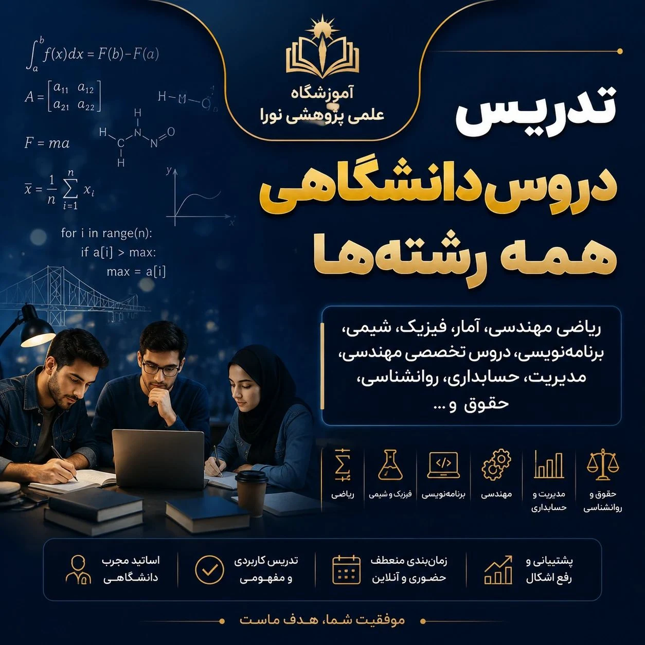 آموزشگاه نورا تدریس خصوصی و گروهی