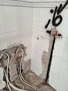 تأسیسات آب و گاز در شمس‌آباد