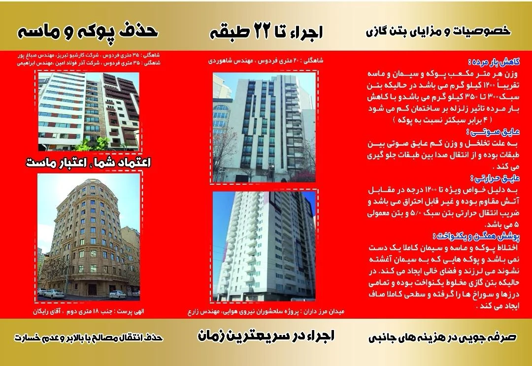 خدمات فوم بتن گازی