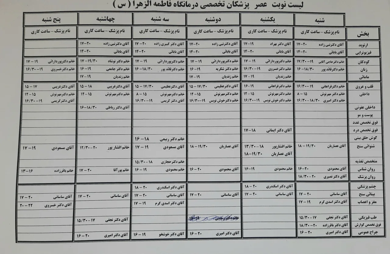 درمانگاه خیریه الزهرا