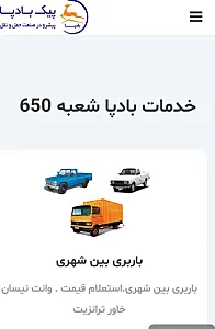 شرکت حمل و نقل کالای تهران پیک بادپا