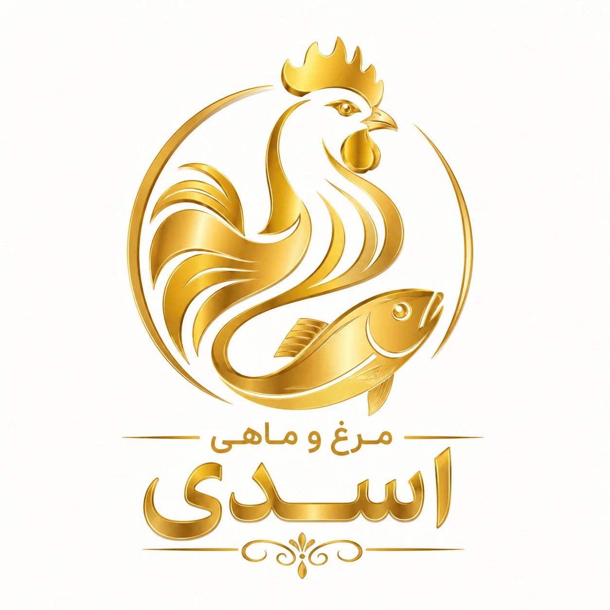 لوگوی مرغ و ماهی اسدی