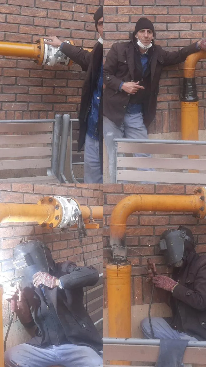 لوله کشی گاز شرکت پرگاز شعله بهشتی