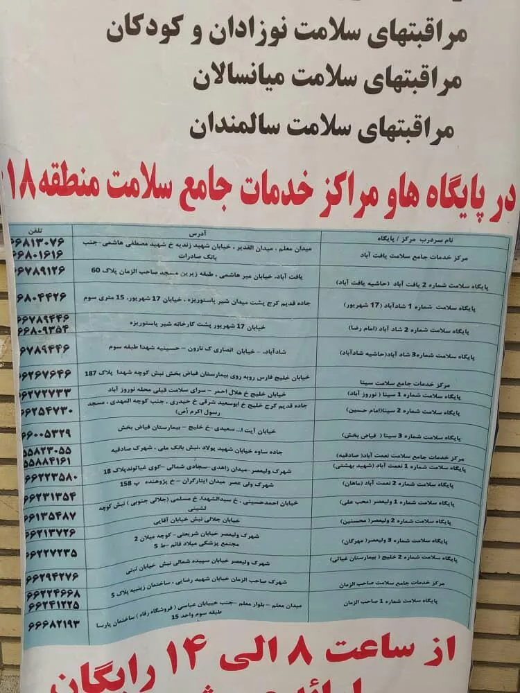 خانه بهداشت و سلامت یافت آباد - تصویر 3