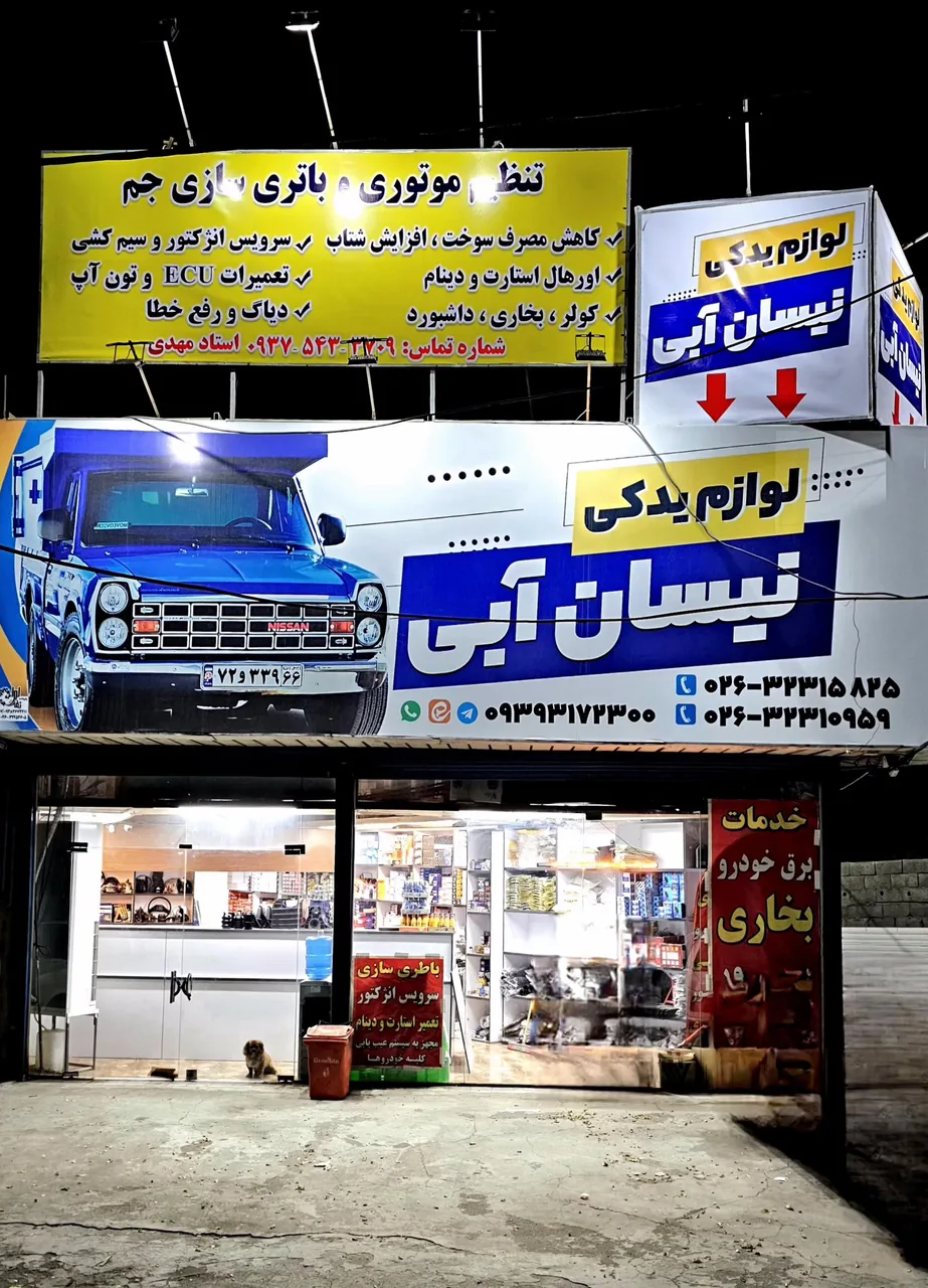 فروشگاه لوازم یدکی نیسان آبی - لوازم یدکی خودرو در کرج