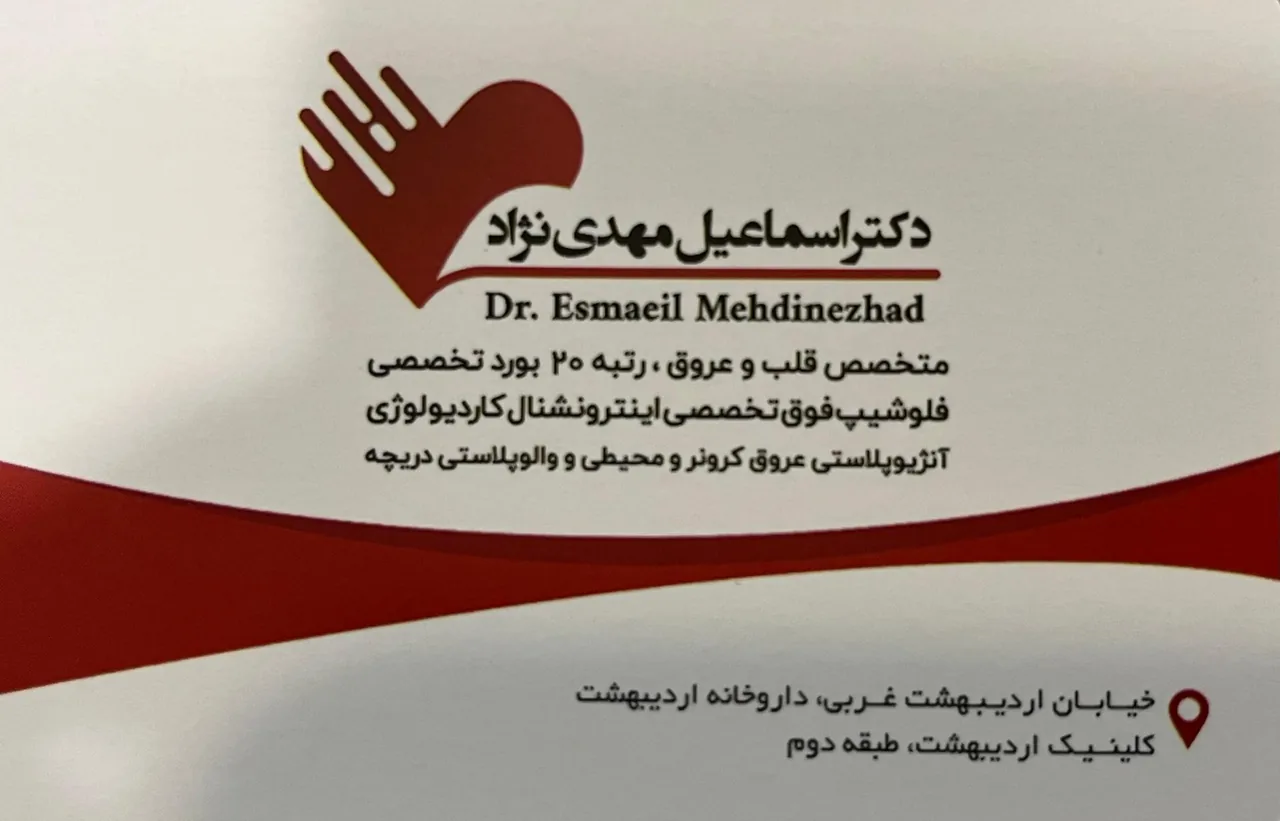 دکتر اسماعیل مهدی نژاد فوق تخصص قلب و عروق - تصویر 3