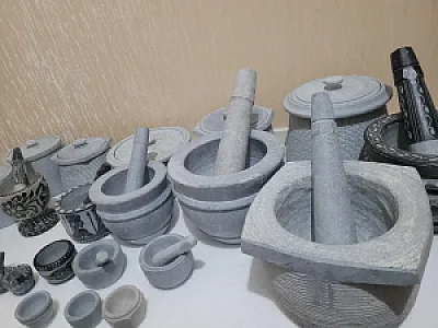 دهکده هنر و سلامت (دیگ سنگی گره چینی سنگ نمک)