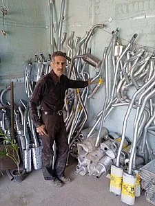 جوشکاری اگزوز و شاسی علی آبادان