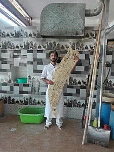 سنگک پزی برشته
