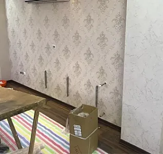 نقاشی ساختمان، کاغذدیواری و پارکت
