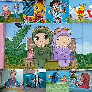 دیوارنگاری و نقاشی دیواری و زیباسازی در شهید رجایی