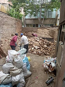 تخریب و گودبرداری در قلهک