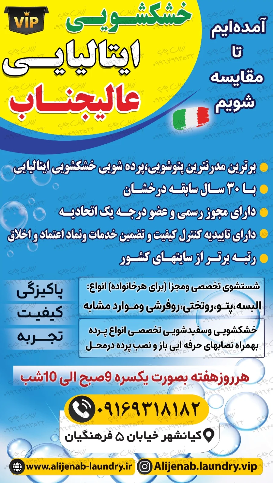خشکشویی ایتالیایی عالیجناب VIP - تصویر 3