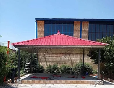 اجرای سقف شیروانی و آلاچیق