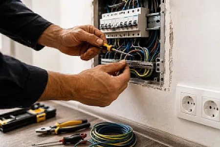 برق‌کاری ساختمان در شمشیری