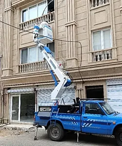 بالابر و جرثقیل نیسانی در بلوار کشاورز