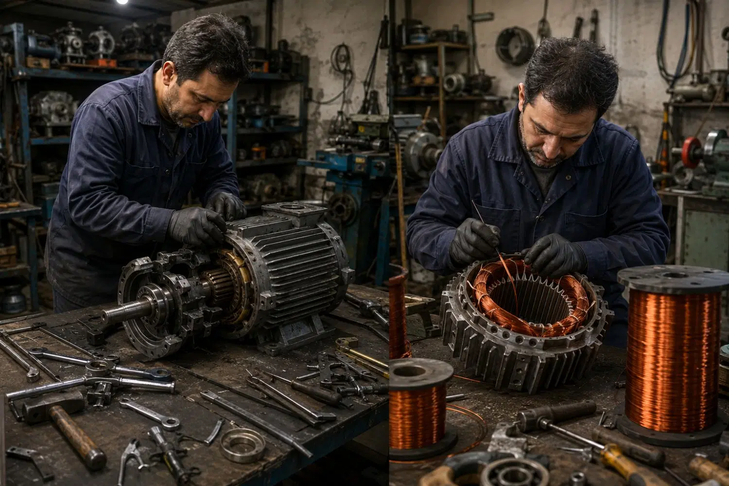تعمیر کمپرسور و سیم‌پیچی موتور در علی‌آباد