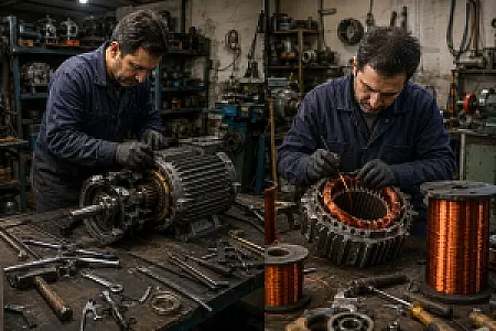 تعمیر کمپرسور و سیم‌پیچی موتور در علی‌آباد