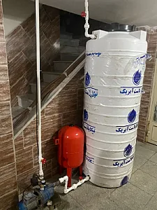 نصب پمپ و مخزن آب در هفت حوض