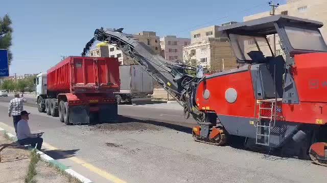 تراش آسفالت در باغ فیض