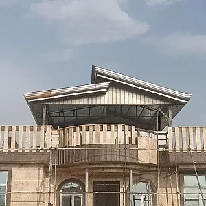 سازه فلزی و سقف شیروانی در خزانه