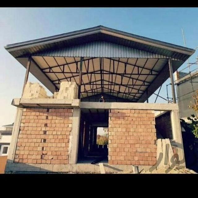 سازه فلزی و سقف شیروانی در خزانه - تصویر 9