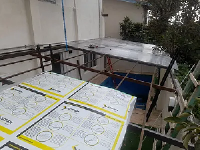 پوشش سقف و ورق‌کاری در پامنار