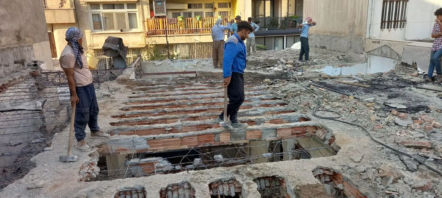 تخریب ساختمان در ولنجک - تصویر 2