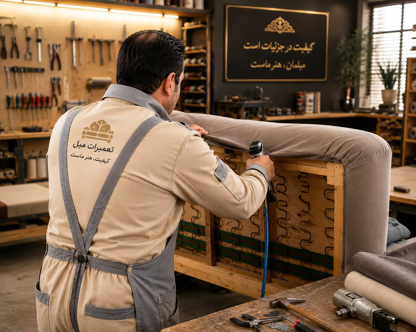 تعمیر مبلمان در میدان ولیعصر