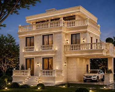کاشی‌کاری و سنگ‌کاری در گیشا