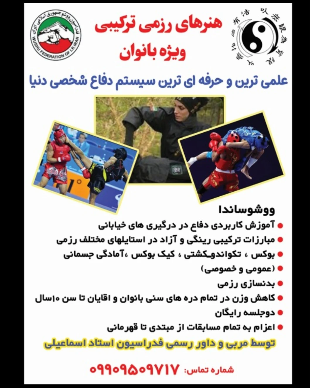 آموزش هنرهای رزمی ترکیبی ووشو ساندا