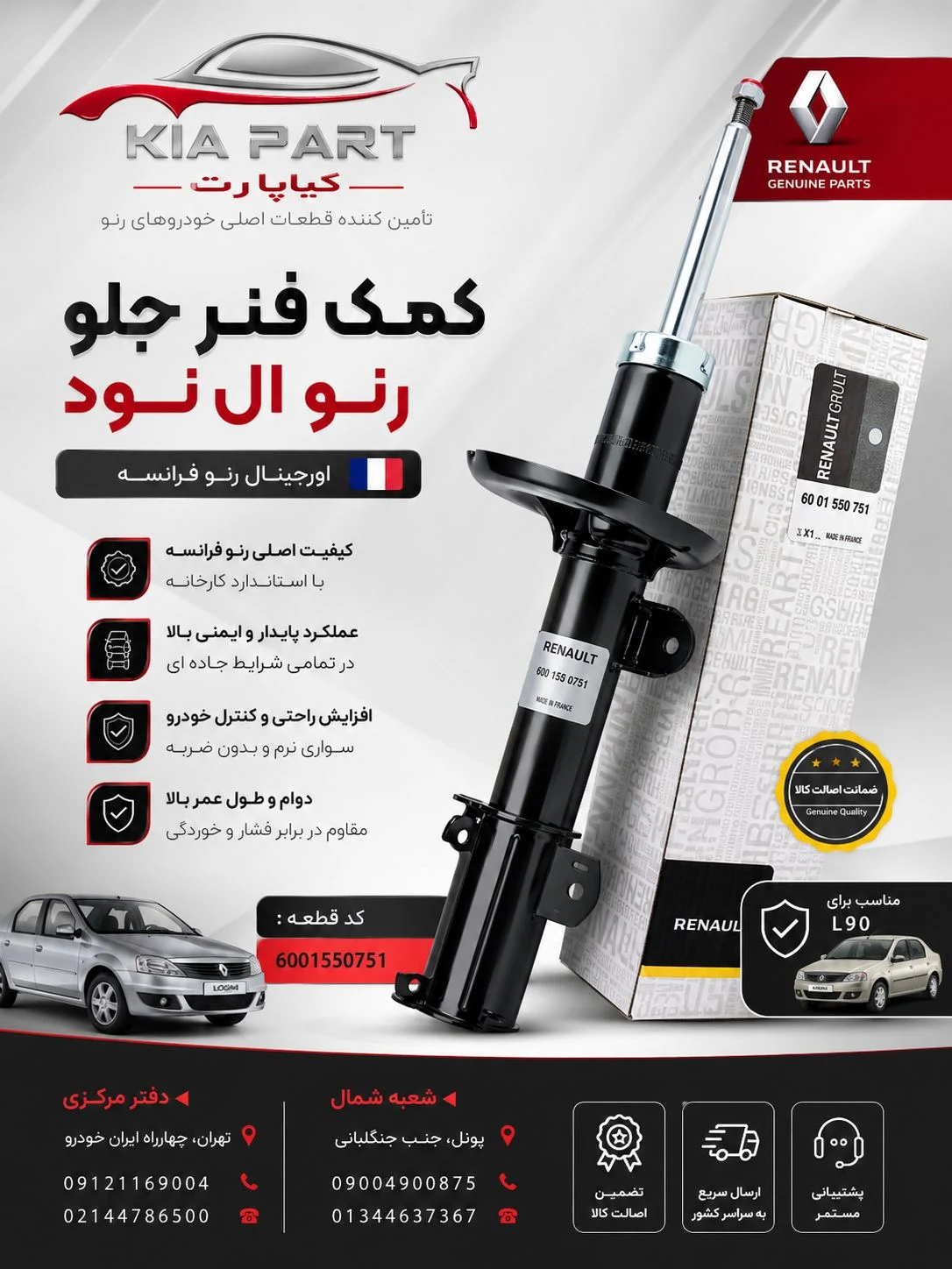 کیاپارت، قطعات یدکی خودرو رنو