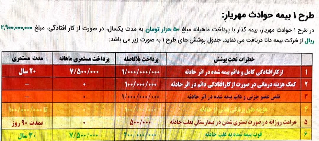 بیمه دانا کد 10191 - تصویر 2