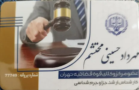 مهرداد حسینی محتشم وکیل و کارشناس ارشد