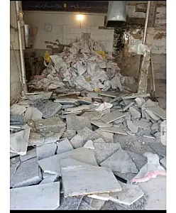 تخریب ساختمان در سعادت‌آباد