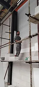 بنایی و اجرای دیوار هبلکس در تبریز