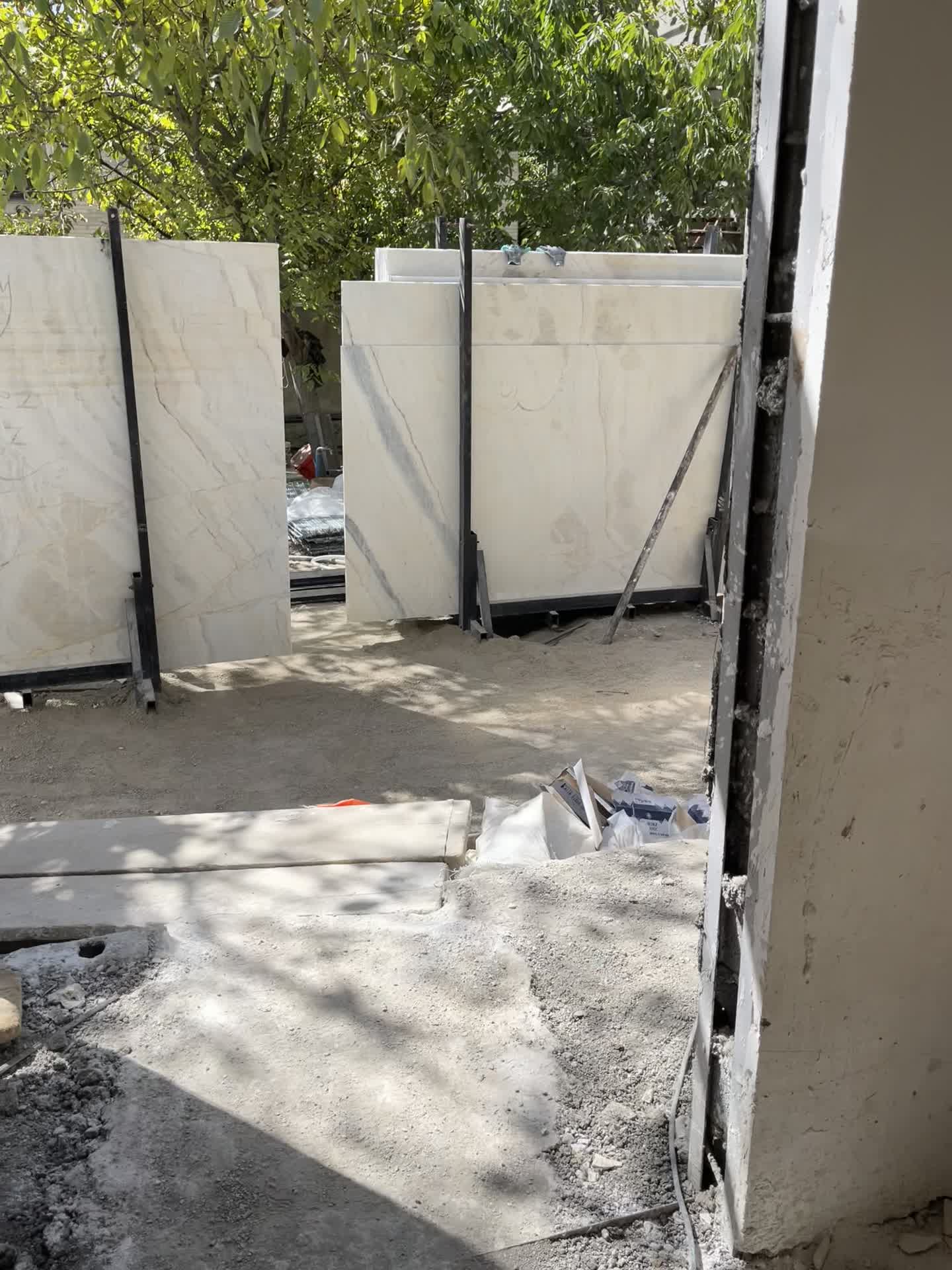 نصب سنگ اسلب در هروی