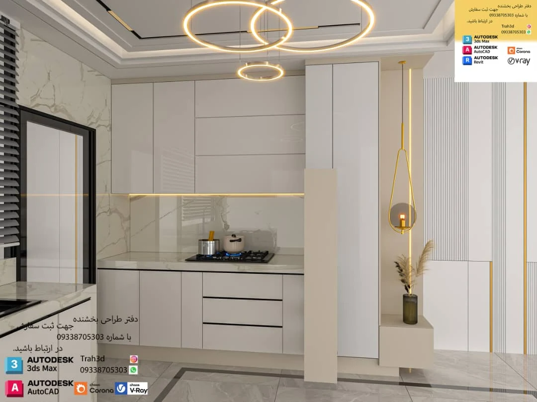 کناف و نورمخفی نقاشی کابینت و کمددیواری - تصویر 4