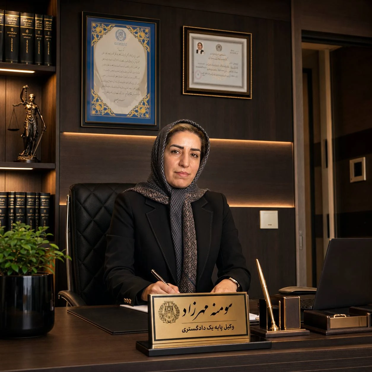 وکیل پایه یک دادگستری مومنه مهرزاد - مشاور حقوقی در همدان