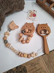 بافت جغجغه و بندپستونک با اسم کودک