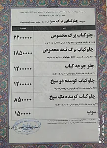 چلوکباب برگ سبز