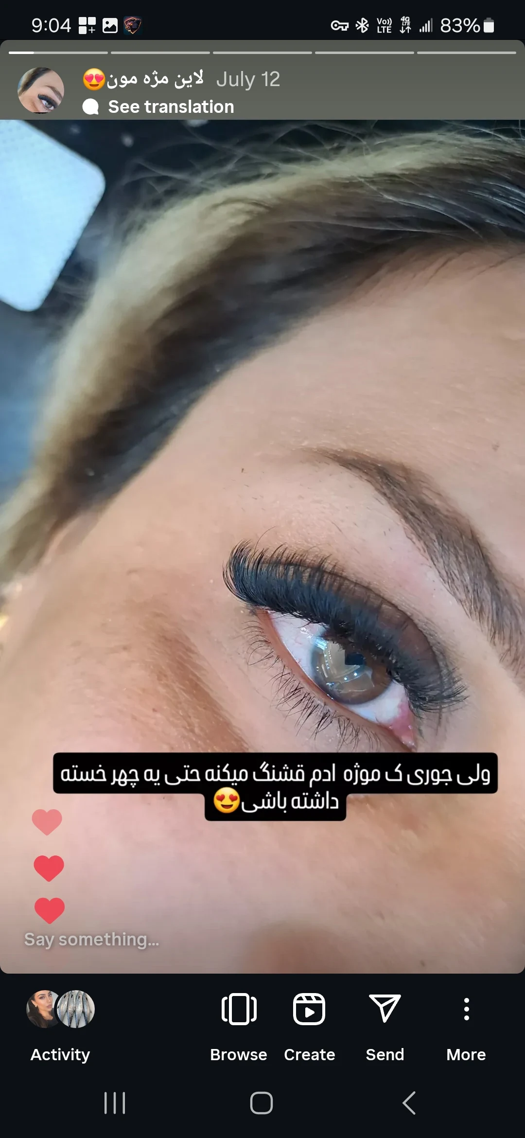 خدمات اکستنشن مژه و رنگ و لایت محمدی - آموزشگاه آرایشگری در مشهد